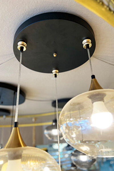 MINIMAL ETICARET VE BILGI TEKNOLOJILERI Bubble Gold Chrome Cam Avize