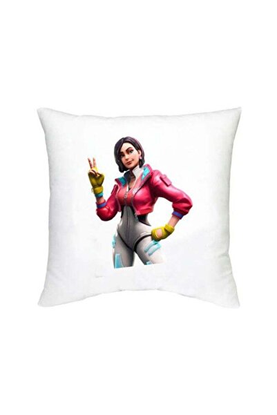 Generic Fortnite Printed Decorative Cushion White/Pink/Grey 16x16inch