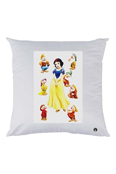Generic Cartoon Characters Printed Decorative Throw Pillow White/Yellow/Blue ...