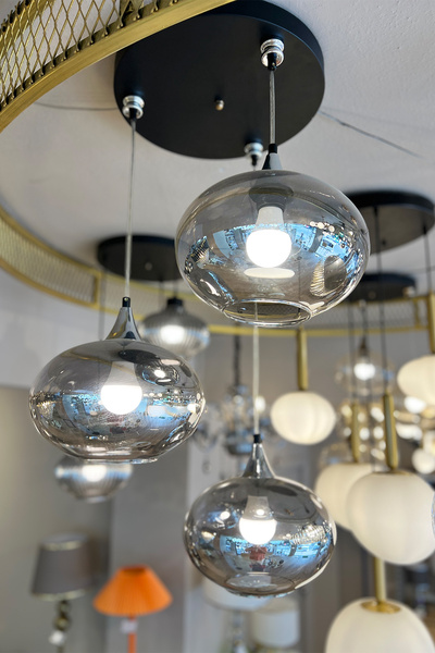 MINIMAL ETICARET VE BILGI TEKNOLOJILERI Bubble Gold Chrome Cam Avize