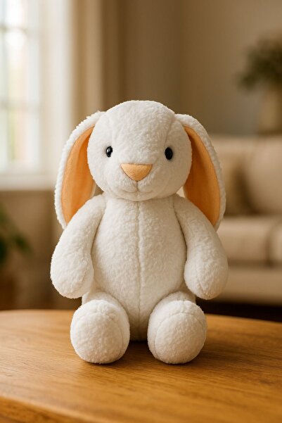 HUA Soft Rabbit Plush Toy with Long Ears – Sleeping Companion - Soft, Long Eared, White
