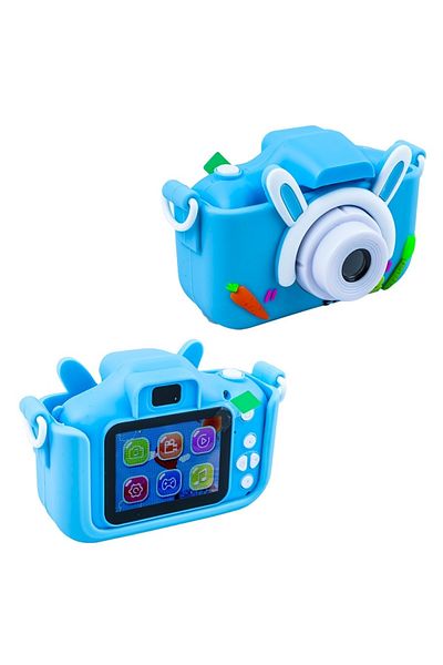divendi-ro Digital camera for kids, 1080mp, 10x5x7cm, Silicon, Autofocus, Pink/Blue, Blue