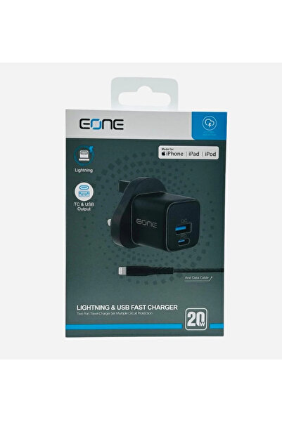 EONE شاحن جداي من اي ون مع كيبل تايب سي لايتنق .