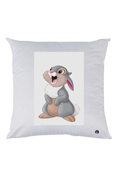 Generic Cartoon Printed Throw Pillow White/Grey/Brown 30x30cm