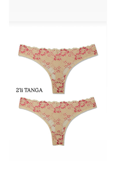 YOYYO 2-ПАРНА ТАНГА З МЕРЕЖИВОМ, 2 КОЛЬОРИ, ПОЛІАМІДНА СУМІШ, ЖІНОЧА БІЛИЗНА