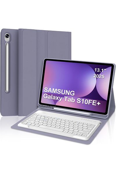 m.tk moveteck Samsung Galaxy Tab S10 Fe Plus 13.1Inch Compatible Tablet Case with Keyboard Wireless Bluetooth Pen Compartment