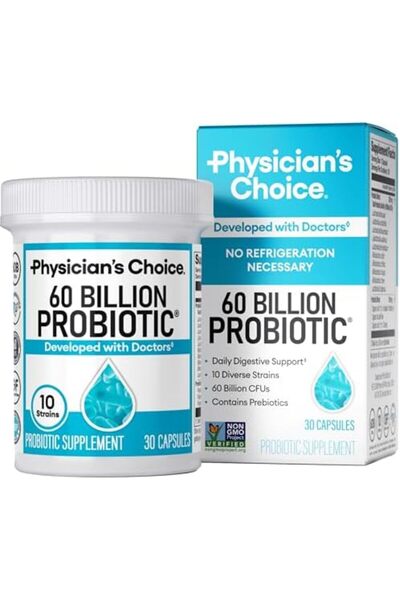 Vitamins Probiotics 60 Billion; Approved for Women, Men & Adults; Refrigerated Free; 30 Capsules