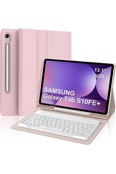 m.tk moveteck Samsung Galaxy Tab S10 Fe Plus 13.1Inch Compatible Tablet Case with Keyboard Wireless Bluetooth Pen Compartment