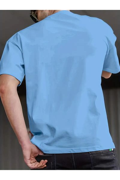 PENTHİLUS Men Short Sleeve Round Neck Geometric Pattern T-Shirt for Summer Outdoor Activities