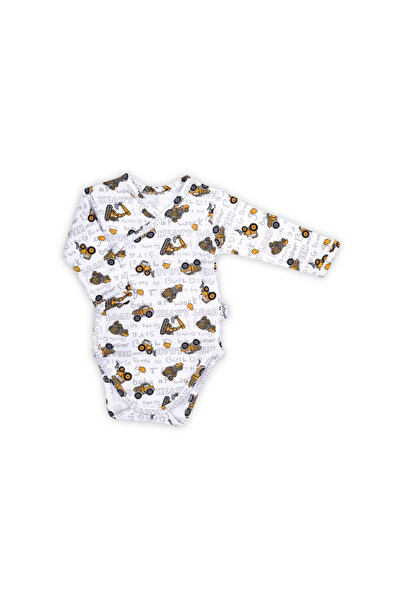 Nicol Body cu maneca lunga Colectia "Big Trucks" Alb Marimea 62