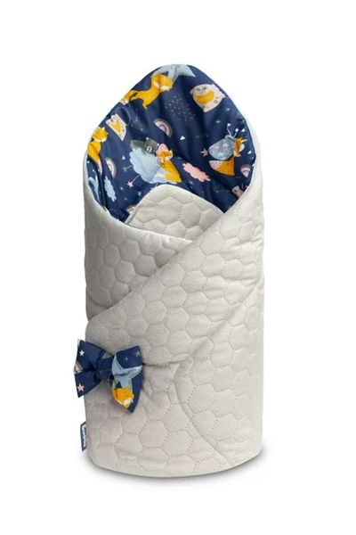 Sensillo Newborn Blanket Velvet Wrap Blue Fox 75 x 75 cm