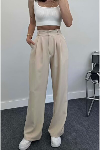 LONCA Double Palazzo Pantalon - Kumaş pantolon