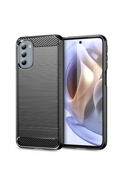 Techsuit Case for Motorola Moto G31 4G / Moto G41 4G - Carbon Silicone - Black