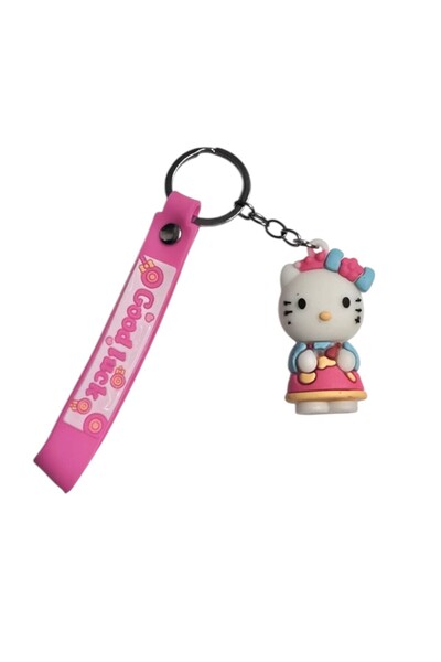 SeaBubbles سلسلة مفاتيح هالو كيتي للأطفال باللون الفوشيا القياسي