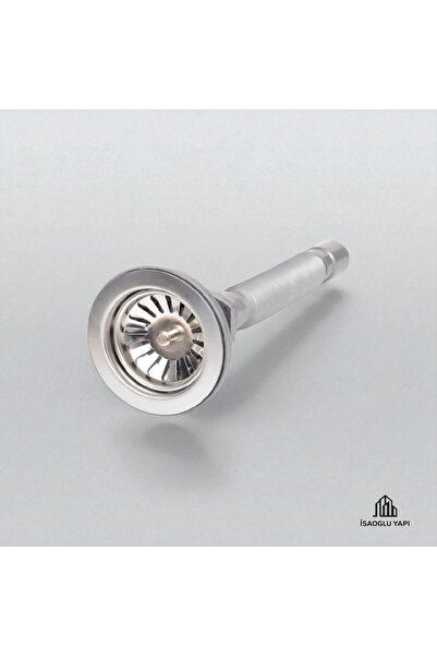 İSAOĞLU YAPI Mutfak Gideri Çöp Toplama Özellikli Evye Sifonu Gümüş Renk Mutfak Sifonu