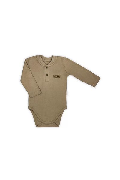 Nicol Body with long sleeves 'Star' Brown Size 68