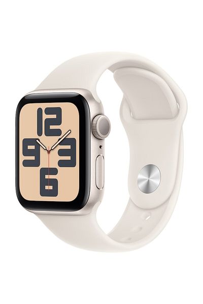 Apple Watch SE (2024), GPS, Starlight Aluminium Case 40mm, Starlight Sport Band - S/M