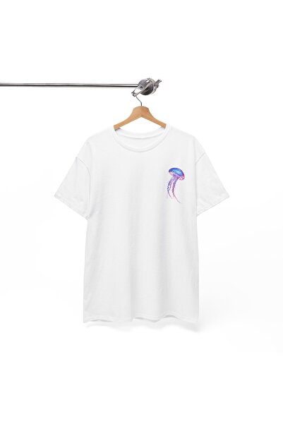 Tubinyoo تي شيرت كبير الحجم مطبوع عليه قنديل البحر الصغير للجنسين