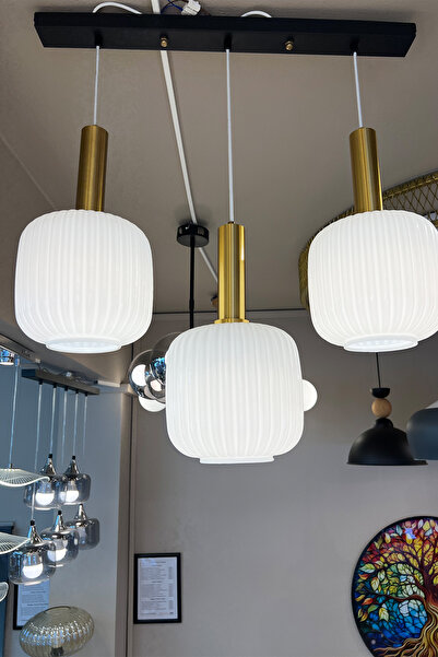 MINIMAL ETICARET VE BILGI TEKNOLOJILERI İntense White Linear Cam Avize