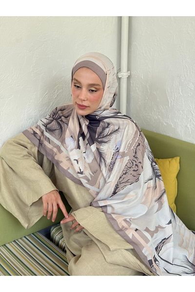 Modakaşmir Şal Lina cu model de palmier