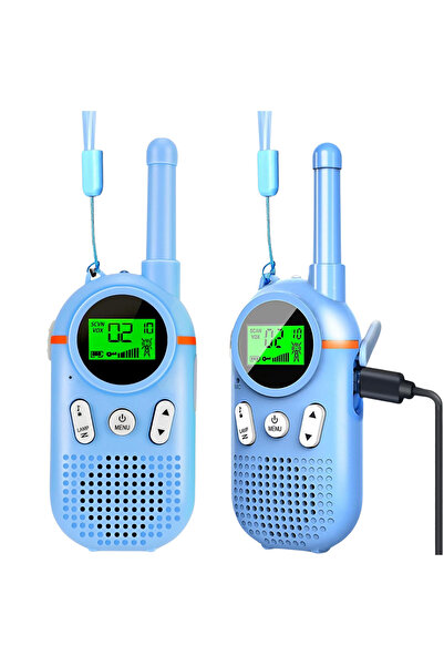 VisionHub Set de 2 stații walkie-talkie pentru copii, cu rază lungă de acțiun...