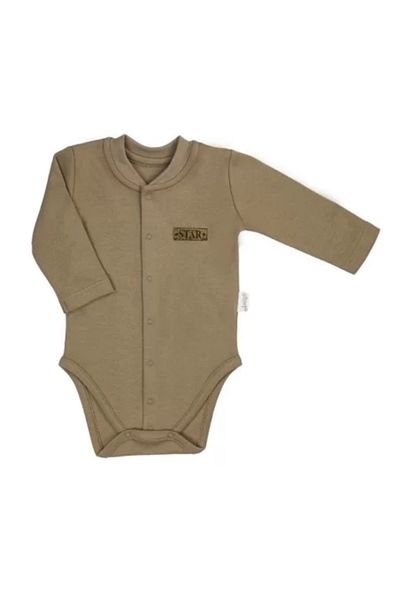 Nicol Long-sleeve bodysuit (182102) - 'Star' Collection 2021, Brown, Size 62