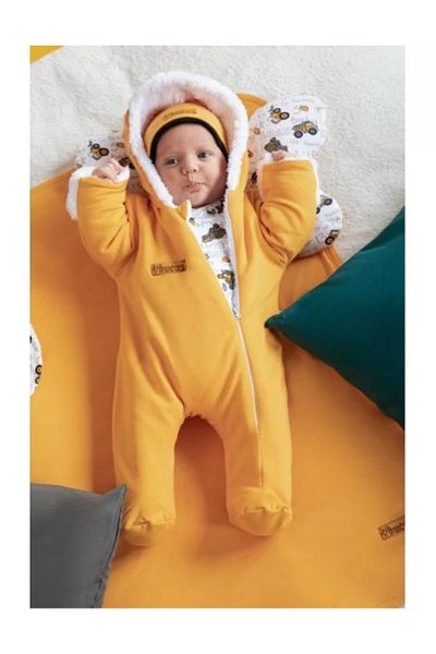 Nicol Polar Jumpsuit Collection 'Big Trucks' 2021 Yellow/Black Size 74