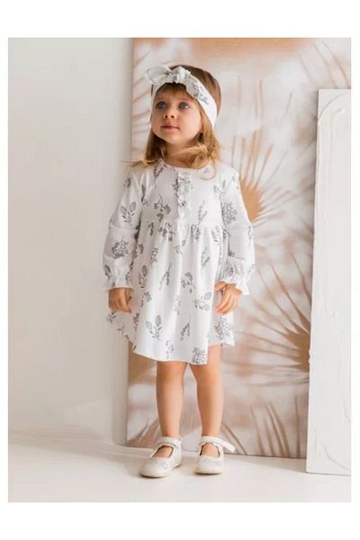 Nicol Long-sleeved Cotton Dress 'Gaja' Size 74