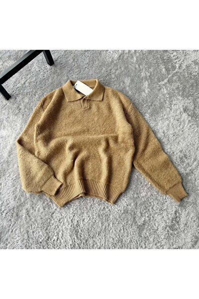 CULTURE BOUTIQUE Pulover pentru bărbați, cu textură moale, cu guler polo, cu ...