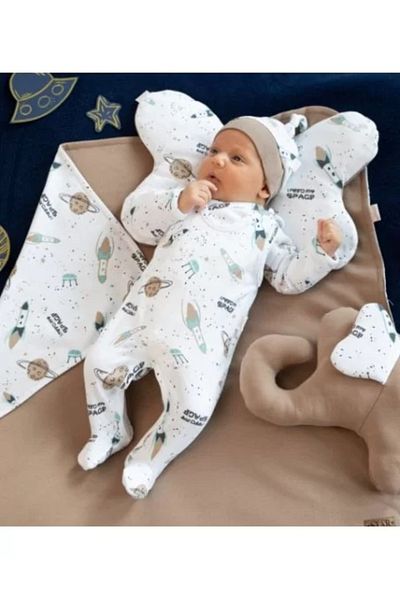 Nicol Cotton Romper 100% (Star Collection) White Size 74