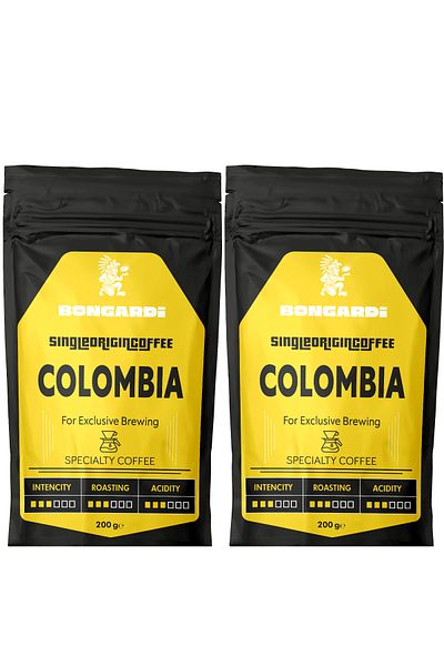 Bongardi Coffee Colombia Single Orjin Qualified Local Coffee 2X200G (Berry or Milled Can Be Chosen)
