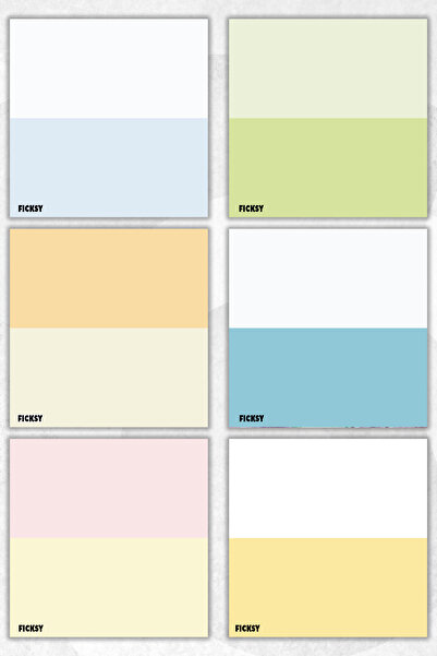 Ficksy مفكرة - مقاس 9*9 سم - 50 ورقة - مفكرة - مذكرة - ورق ملاحظات - قائمة المهام - دفتر ملاحظات