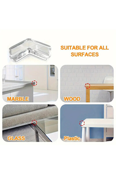 Mode Cool Baby Kids Corner and Edge Protector – Transparent Table, Glass, Marble Coffee Table Furniture Protection Apparatus 4 Pcs