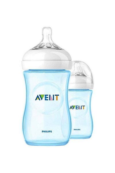 Philips Avent Anti-Colic BPA Free Natural Baby Feeding Bottle - Clear/Blue