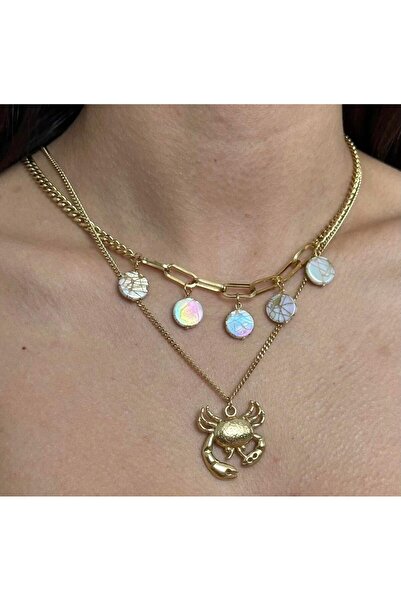 Venus Design Çelik 2li Yengeç Kolye