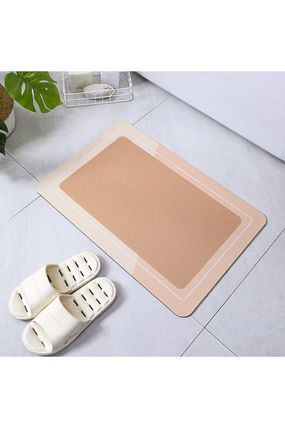 OEM Anti-Slip Bath Mat, Absorbent, Quick Drying, Rectangular, Dimensions 58 x 39 cm, Brown