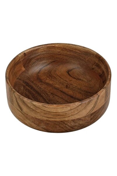 divendi-ro Round bowl, wooden, capacity 625 ml, diameter 15x6cm, brown