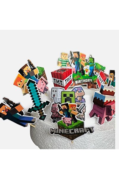 MINECRAFT Set Decoratiuni Tort 5-15cm