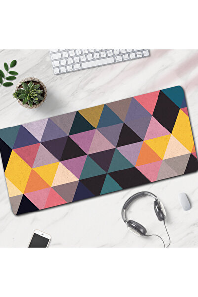 VisionHub Mousepad XXL mare, margini cusute, suprafață moale, bază antiderapa...