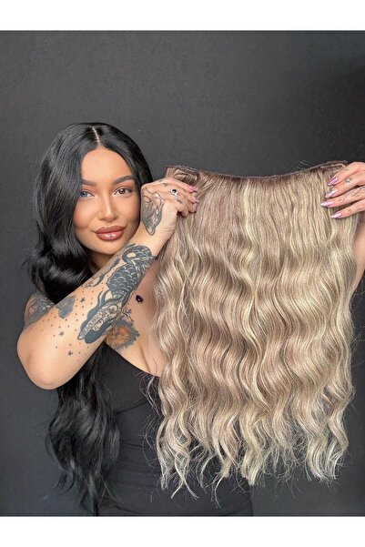 Suzan Peruk Akdeniz Balyajı U part Geniş Çıtçıt saç +2 yan minik saç hediyeli...