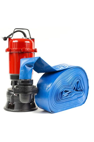DDT Pompa apa murdara din fonta si plutitor WQD-3000 W + 100 m Furtun pompieri 2" cu cuple