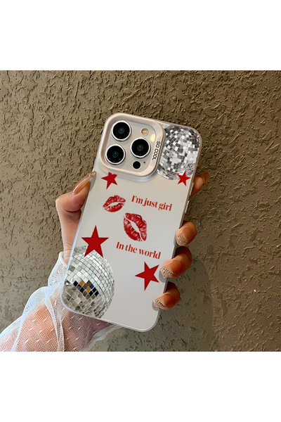 Di Aksesuar Tecno Camon 19/19 Pro Şeffaf Kılıf I'm Just Girl In The World Des...