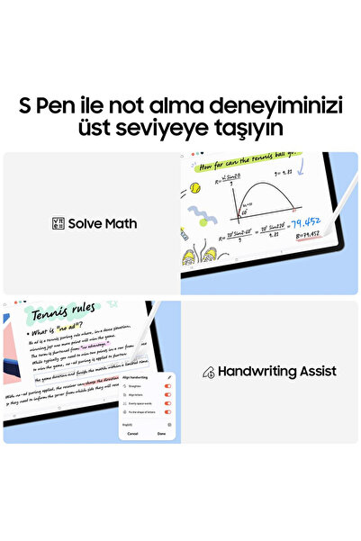 Samsung Galaxy Tab S10 Fe+ PLUS 128Gb 8GB-13.1' Android Tablet (Samsung Türkiye Garantili)