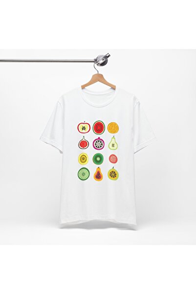 Tubinyoo 12 Fruit Patterned Unisex Oversize T-Shirt
