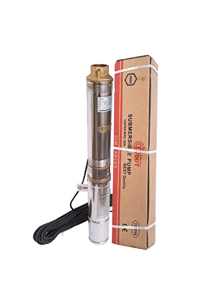 DDT Pompa submersibila de adancime 8 turbine 4QJD2-8, 1500 W, 120 m inaltime, 7 mc/h, 1", 25 m cablu