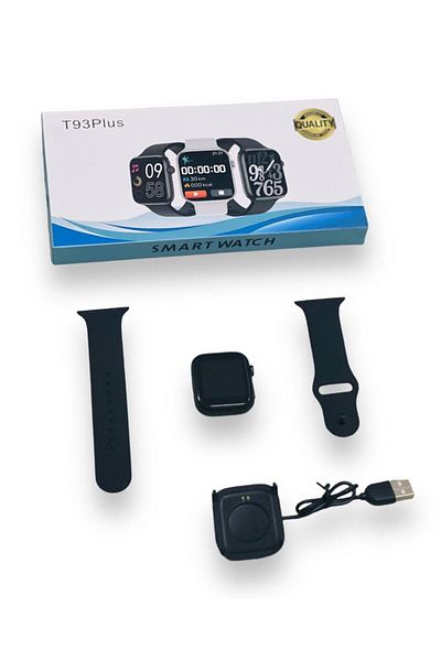 Generic T93 Plus Full screen Sensitive touch Smart watch Black
