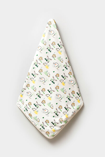 MAHFEL 100% Cotton Organic Cute Animal Printed Baby Kids Blanket