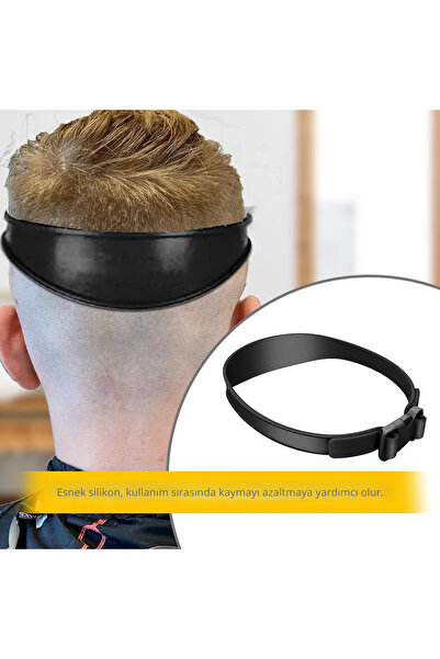 Generic Ayarlanabilir Saç Kesim Kılavuzu - Fade ve Ense Tıraşı için Silikon Şablon - Evde Profesyonel Bakımı