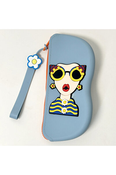 Generic Silicone Glasses Case – Cute Cartoon Female Figure, Lightweight and Portable Glasses Protector