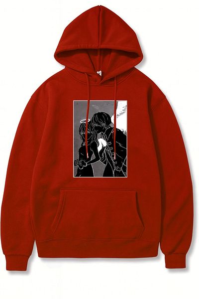 CLASSY.MODA Angel and Devil Themed Hooded Sweatshirt